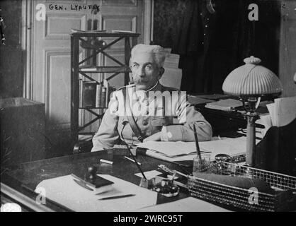 Gen. Lyautey, Photograph shows Louis hubert Gonzalve Lyautey (1854-1934), a French army general and Colonial administrator., between ca. 1915 and ca. 1920, Glass negatives, 1 negative: glass Stock Photo