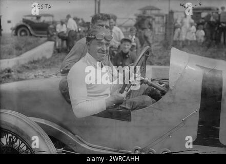 Resta, Photo shows Italian British race car driver Dario 'Dolly' Resta, 1882-1924., between ca. 1915 and ca. 1920, Glass negatives, 1 negative: glass Stock Photo