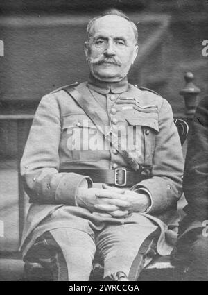 Gen. Foch, Photograph shows Marshal Ferdinand Jean Marie Foch (1851-1929), a French general who served as the Allied Supreme Allied Commander during the last year of World War I., between ca. 1915 and ca. 1920, Glass negatives, 1 negative: glass Stock Photo