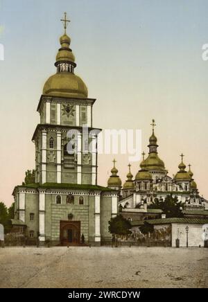 St. Michael Monastery, Kiev, Russia, (i.e., Ukraine), between ca. 1890 and ca. 1900., Color, 1890-1900 Stock Photo
