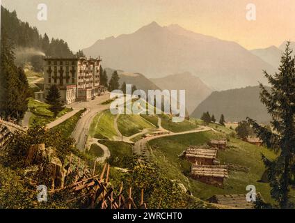 Leysin, Grand Hotel, canton of Vaud, Switzerland, between ca. 1890 and ca. 1900., Color, 1890-1900 Stock Photo