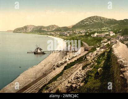 From Holyhead Road, Penmaenmawr, Wales, between ca. 1890 and ca. 1900., Wales, Penmaenmawr, Color, 1890-1900 Stock Photo