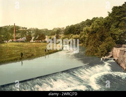 On the Allan Water, Bridge of Allan, Scotland, between ca. 1890 and ca. 1900., Scotland, Bridge of Allan, Color, 1890-1900 Stock Photo