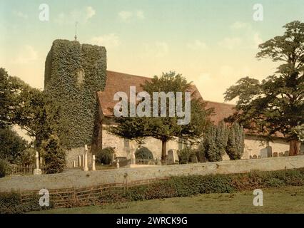 St. Martin's Church, Canterbury, England, between ca. 1890 and ca. 1900., England, Cambridge, Color, 1890-1900 Stock Photo