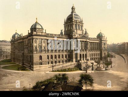 Museum, Prague, Bohemia, Austro-Hungary, between ca. 1890 and ca. 1900., Color, 1890-1900 Stock Photo