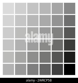 Gradient color palette. Shades of gray. Monochrome tones. Vector ...