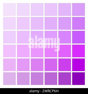 Purple Hues Color Palette Array. EPS 10. Stock Vector