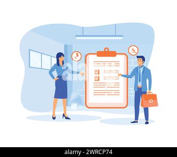 Political and economy concept of sanctions With icons. flat vector modern illustration Stock Vector