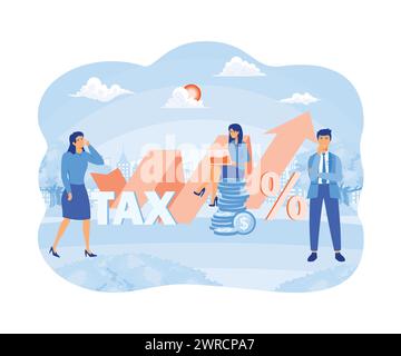 Bankruptcy and investment failure and budget collapse. Economic crisis caused by coronavirus. flat vector modern illustration Stock Vector