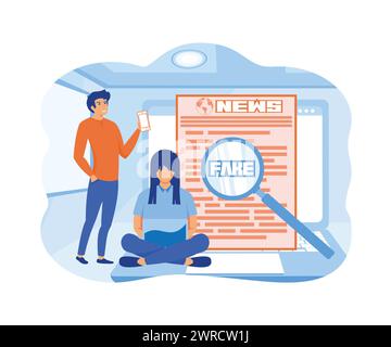 Fake news newspaper flat style. Vector illustration Stock Vector Image ...
