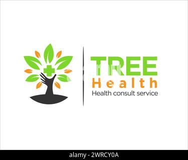 health tree logo designs with hand for medical protection and natural ...