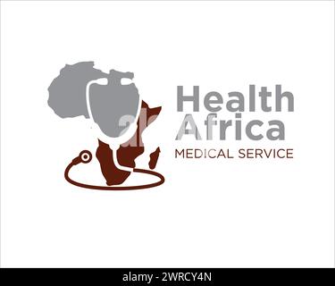 africa health logo designs for medical service and consult logo Stock Vector