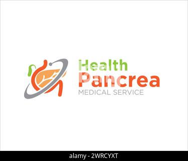 health pancreas logo designs for medical service Stock Vector