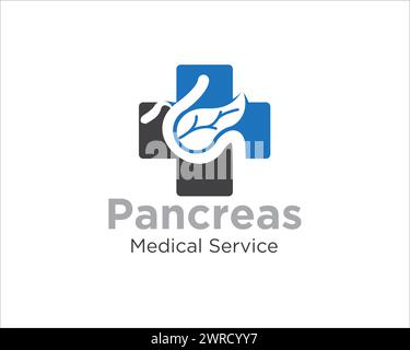 pancreas health logo designs for medical service logo Stock Vector