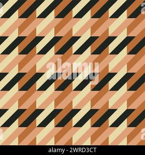 Seamless houndstooth texture. Brown checkered pattern Stock Vector