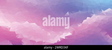 Light vector blue and purple Low poly abstract background, trendy, geometric, cyber polygonal wallpaper, triangle style poster Stock Vector