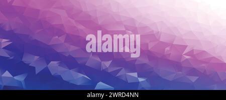 Vector blue and purple Low poly abstract background, trendy, geometric, cyber polygonal wallpaper, triangle style poster Stock Vector