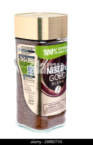 100g Jar of  Nescafe Gold Blend Instant Coffee Stock Photo