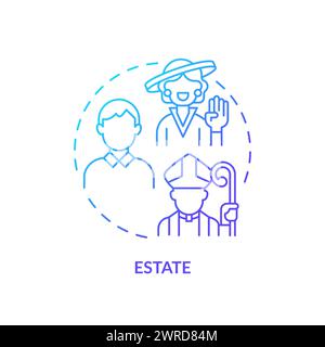 Estate systems blue gradient concept icon Stock Vector