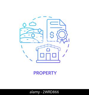 Property blue gradient concept icon Stock Vector