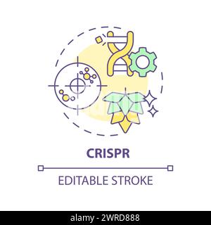 CRISPR multi color concept icon Stock Vector