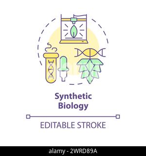Synthetic biology multi color concept icon Stock Vector