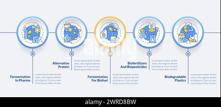 Fermentation agriculture usability circle infographic template Stock Vector