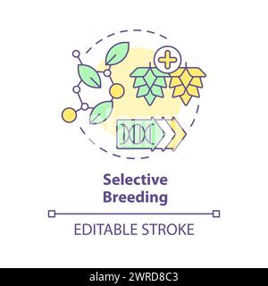 Selective breeding multi color concept icon Stock Vector