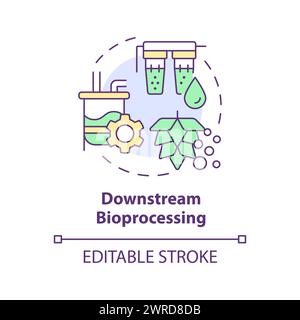 Downstream bioprocessing multi color concept icon Stock Vector