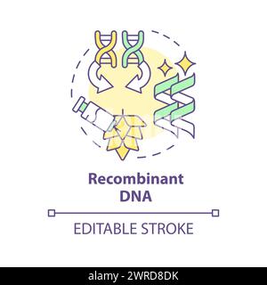 Recombinant DNA multi color concept icon Stock Vector