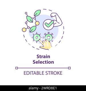 Strain selection multi color concept icon Stock Vector