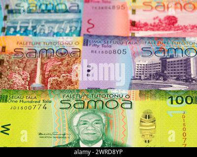 Samoan money - Tala a business background Stock Photo