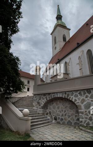 The majestic Saint Martin's Cathedral in Slovakia Stock Photo