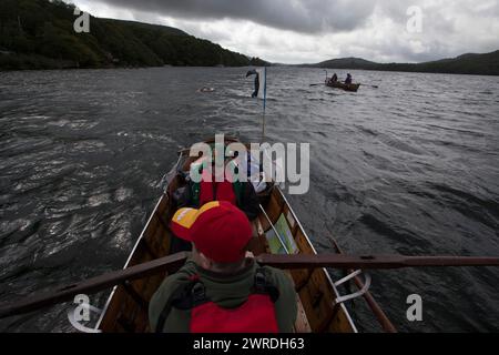 29/08/15  Competitors take part in the annual 10.5 mile swim along the length of Lake Windermere (Britain's longest lake) in the Cumbrian Lake Distric Stock Photo