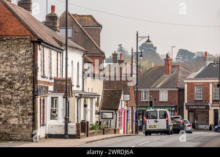 Storrington, March 7th 2024: West Street and High Street Stock Photo