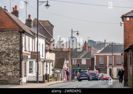 Storrington, March 7th 2024: West Street and High Street Stock Photo