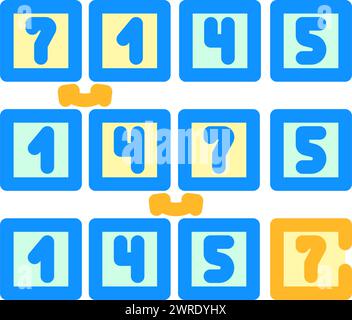 bubble sort algorithm color icon vector illustration Stock Vector Image ...