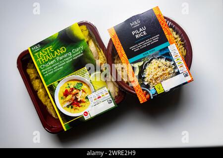 M&S prepared Thai meal Stock Photo