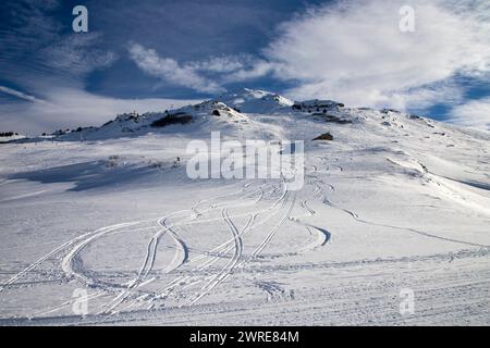 View of Mont-Cenis, the massifs of the French Alps Stock Photo