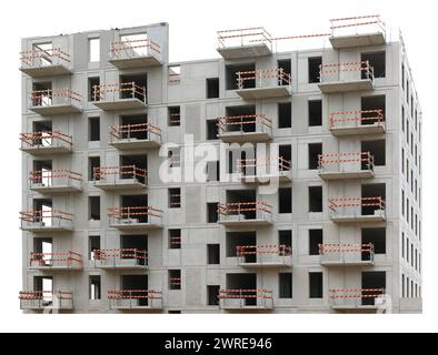 old multi-storey house isolated on white background Stock Photo - Alamy