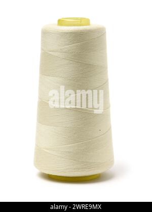 spools of thread for the textile industry on white background Stock Photo
