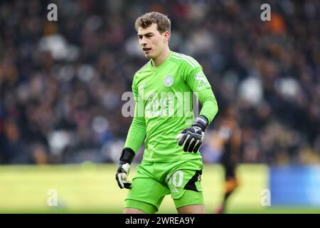 Hull, UK. 09th Mar, 2024. Leicester City goalkeeper Mads Hermansen (30) during the Hull City AFC v Leicester City FC sky bet EFL Championship match at the MKM Stadium, Hull, England, United Kingdom on 9 March 2024 Credit: Every Second Media/Alamy Live News Stock Photo