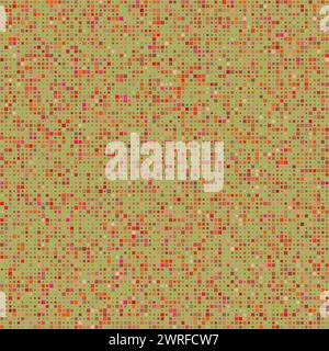 Seamless background pattern. Squares in multiple colors. Warm tones with contrasting accents on neutral background. Comely vector illustration. Stock Vector
