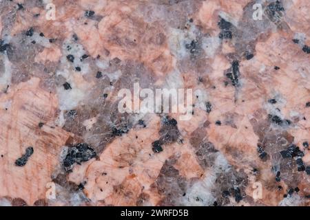 Brown granite chips stone background closeup Stock Photo