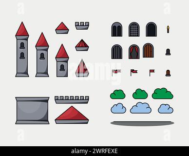 cartoon Fairy tale castle icon Stock Vector Image & Art - Alamy