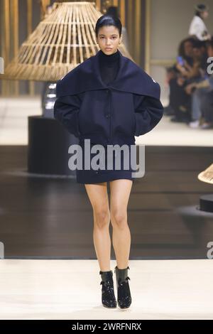 Paris, France. 27th Feb, 2024. A model walks on the runway at the Dior fashion show during the Fall Winter 2024 Collections Fashion Show at Paris Fashion Week in Paris on February 27 2024. (Photo by Jonas Gustavsson/Sipa USA) Credit: Sipa USA/Alamy Live News Stock Photo