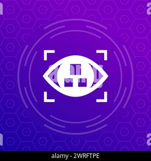 pattern recognition icon for web Stock Vector