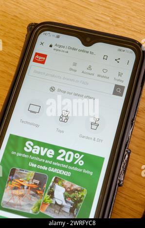 Argos online shopping website, UK Stock Photo - Alamy
