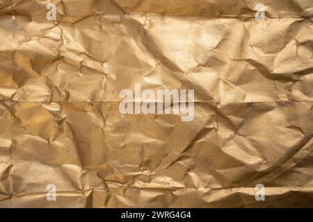 crumpled paper texture, abstract backdrop, close up Stock Photo