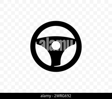 Steering wheel, vehicle, transport and transportation, graphic design. Driving school, driving, car, automobile, automotive, vector design Stock Vector